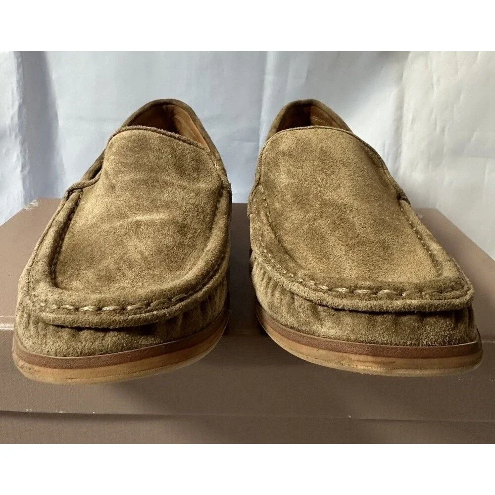 SARTO Franco Sarto Women's A. Gina Moc Toe Classic Loafer Tan Suede Sz 6M
